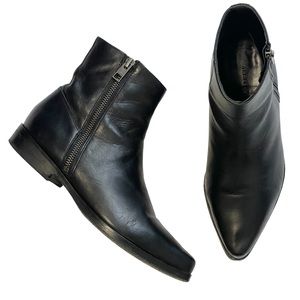 AllSaints Keiko Black Leather Ankle Boot